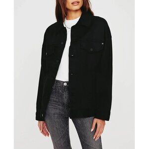 AG Jeans Longline Denim Jacket Super Black